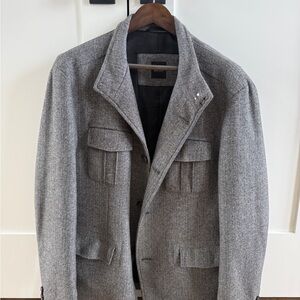Hugo Boss Gray Military Field Jacket